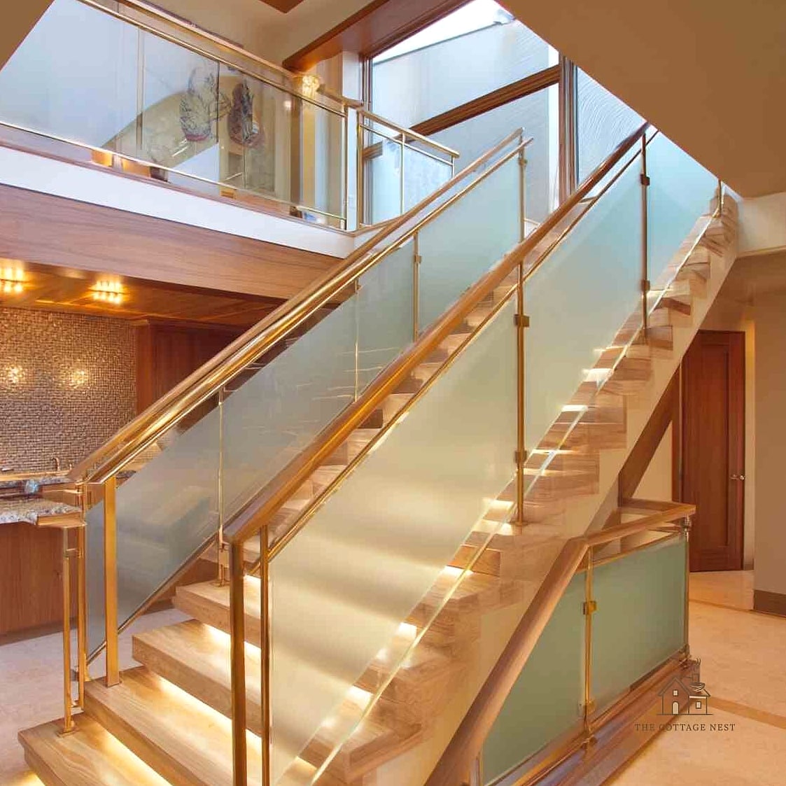 45 Stunning Stair Railing Ideas You'll Absolutely Love 5 Glass Panel Railings