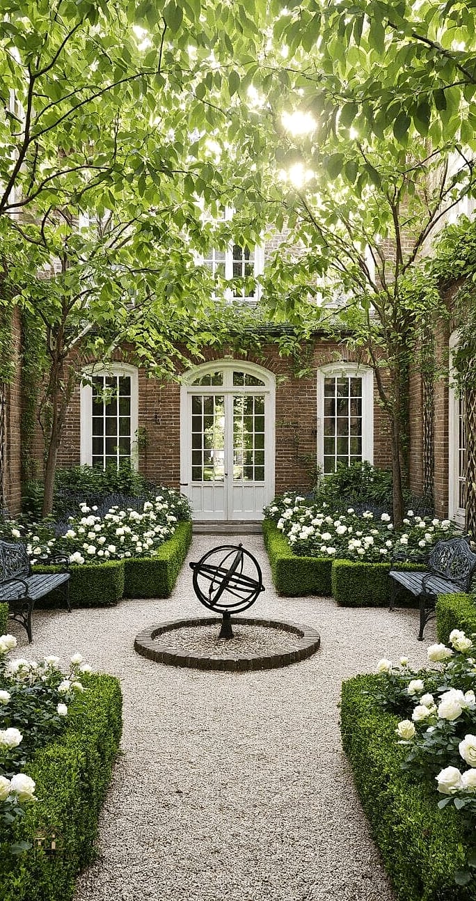 A Gravel and Boxwood Parterre
