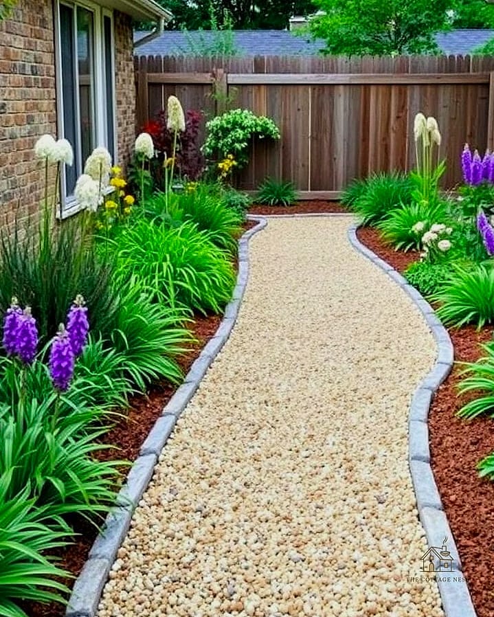 Gravel Pathway with Stepping Stones