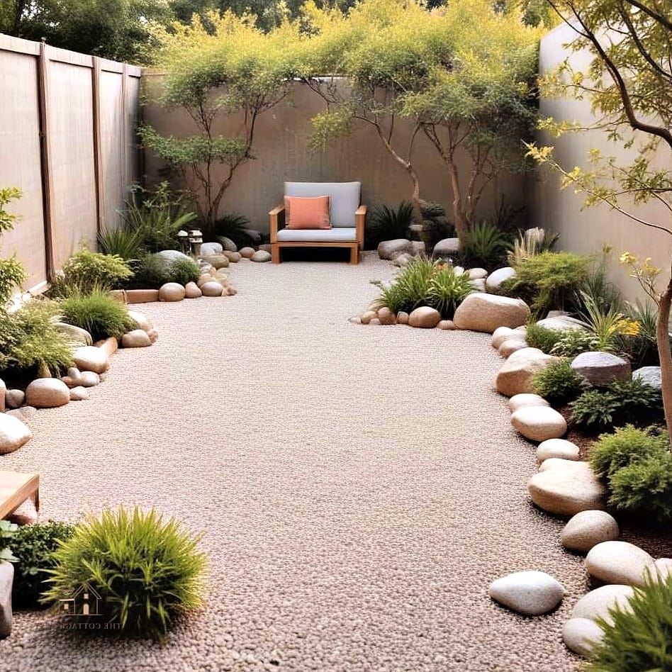 15 Stunning Garden Ideas For Small Spaces You'll Absolutely Love 9 Gravel Patio with Potted Plants