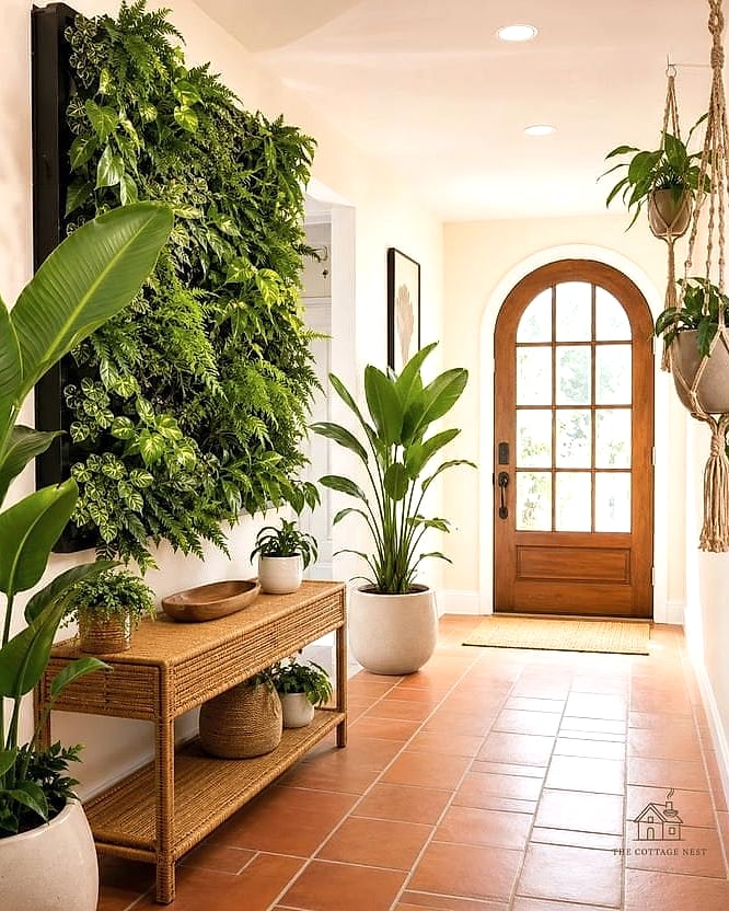 25 Creative Entryway Decor Ideas That Will Inspire You 21 Greenery or a Statement Plant