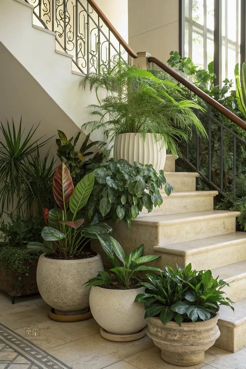 35 Creative Stair Landing Decor Ideas That Will Inspire You 10 Greenery That Thrives in Low Light