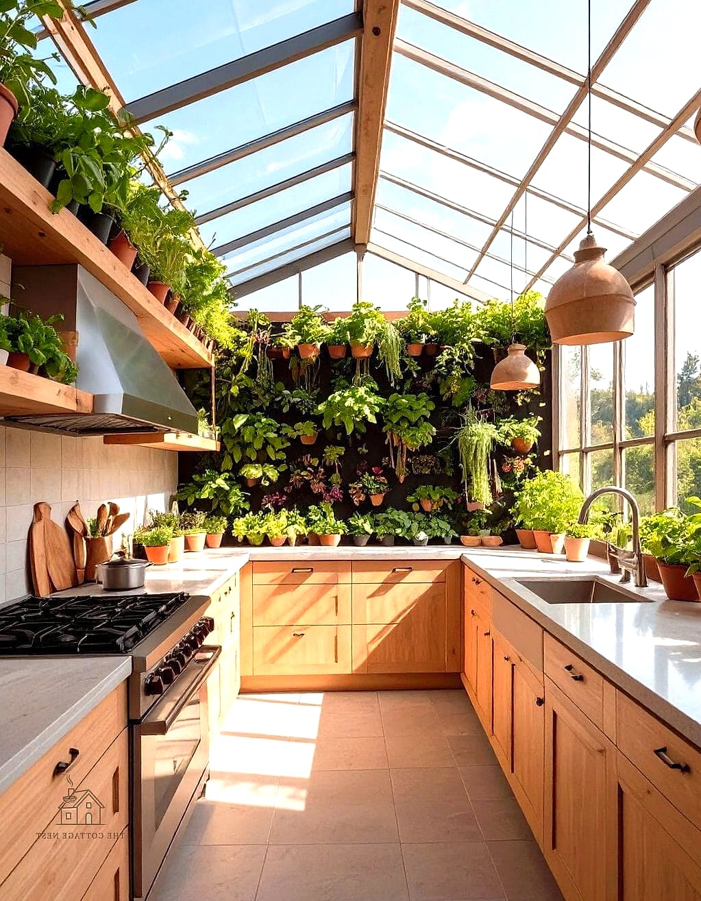 50 Clever Vegetable Garden Ideas for Every Style 25 Greenhouse Kitchen Garden