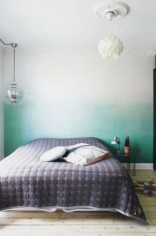 40 Dreamy Green Dorm Room Ideas to Try This Season 42 Green Ombre Wall Decal