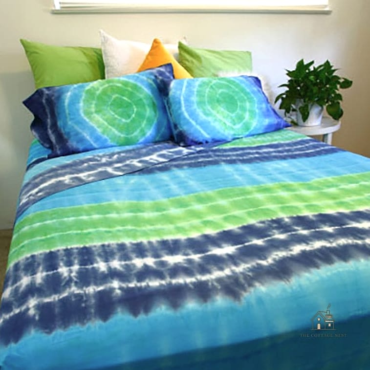 40 Dreamy Green Dorm Room Ideas to Try This Season 30 Green Tie-Dye Tapestry for a Boho Look