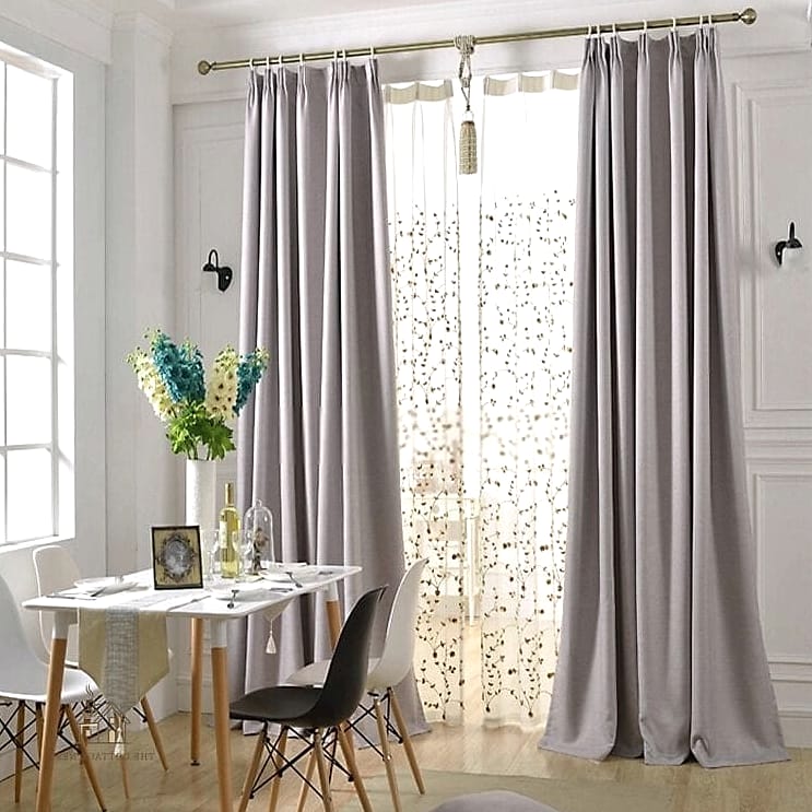 40 Clever Grey Dining Room Ideas for Every Style 30 Grey Curtains with Linen Texture