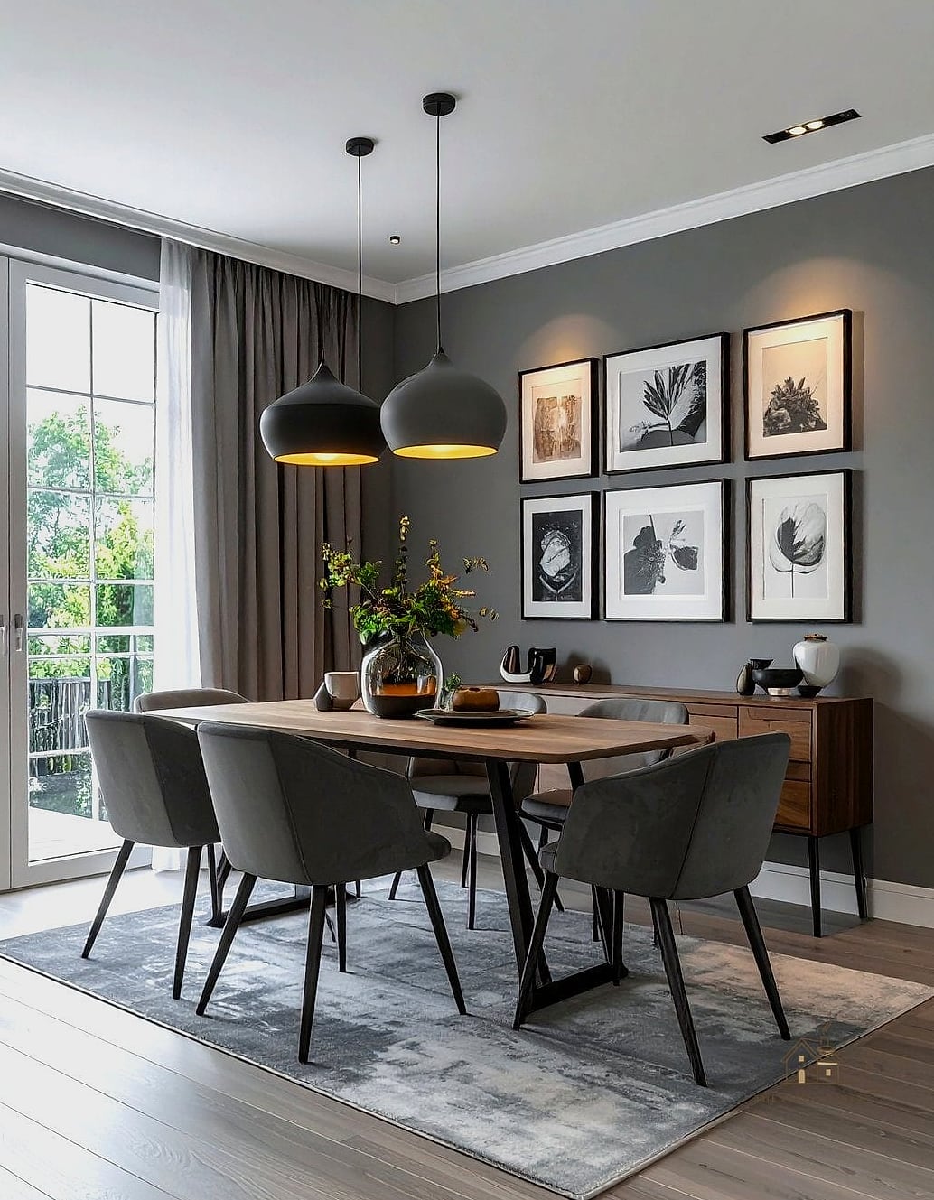 40 Clever Grey Dining Room Ideas for Every Style 11 Grey Ombre Wall Treatment