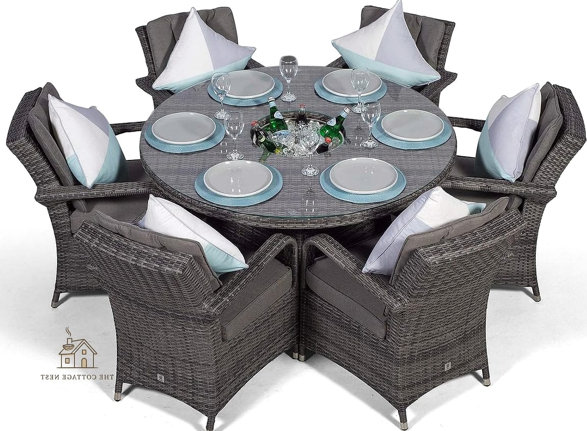 40 Clever Grey Dining Room Ideas for Every Style 22 Grey and Rattan Boho Mix
