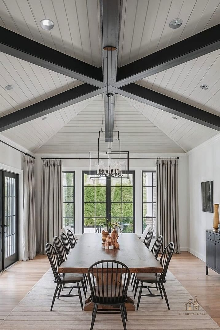 40 Clever Grey Dining Room Ideas for Every Style 14 Grey Shiplap Ceiling