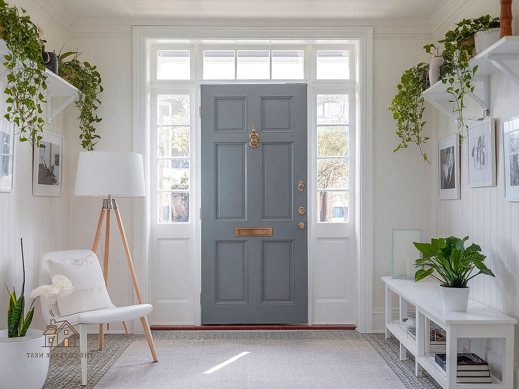 35 Brilliant Small Entryway Rug Ideas to Copy Right Now 13 Grey and White Abstract Pattern