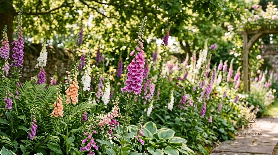 30 Dreamy English Garden Ideas to Try This Season 14 Grow Foxgloves for Height and Drama
