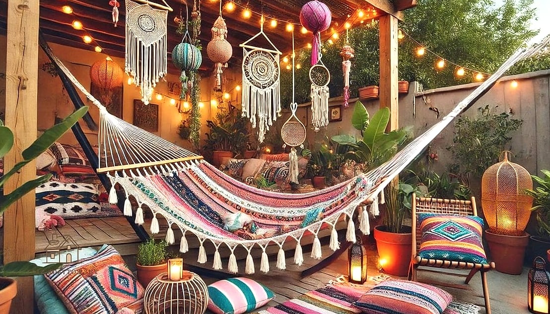 45 Brilliant Boho Garden Ideas to Copy Right Now 8 Hammock or Hanging Chair Corner