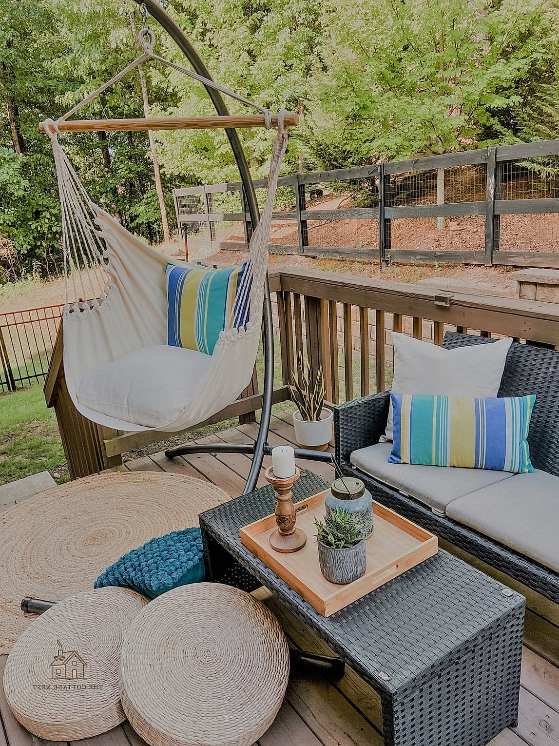 40 Cozy Modern Garden Ideas Worth Pinning 16 A Hammock or Swing Chair