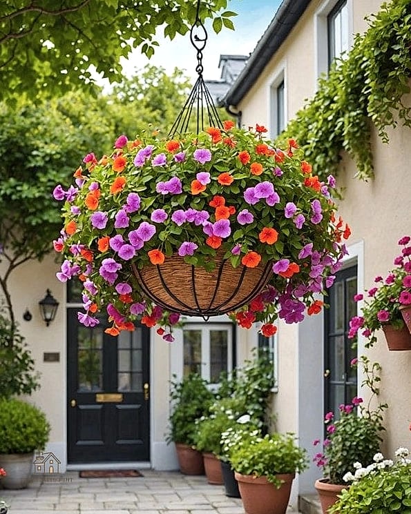 15 Stunning Garden Ideas For Small Spaces You'll Absolutely Love 5 Hanging Basket Cluster