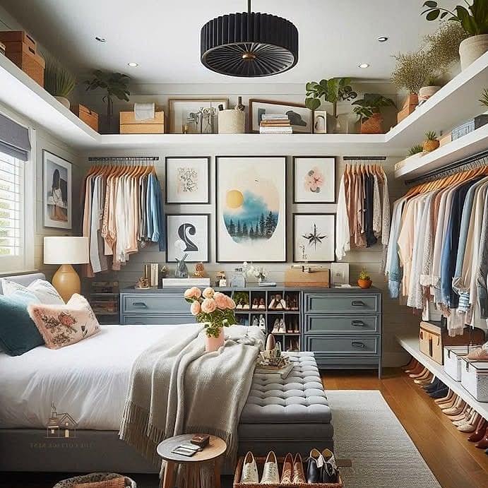 50 Dreamy No Closet Solutions Bedroom Small Spaces to Try This Season 21 Hanging Canvas Closet Organizer
