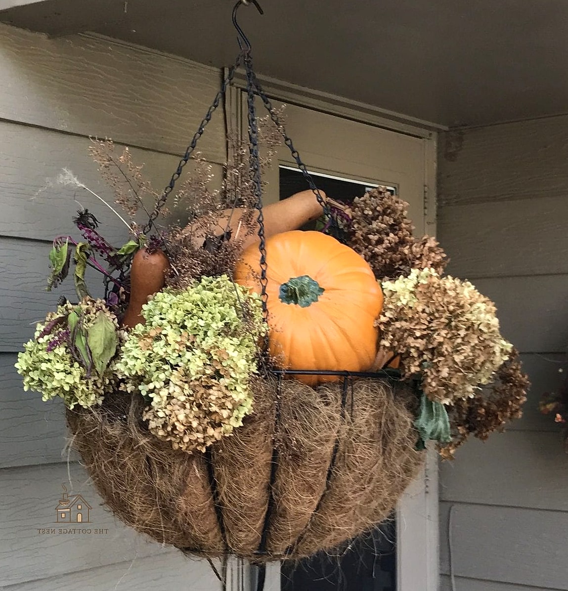 15 Creative Beautiful Fall Front Porch Decor Ideas That Will Inspire You 12 Hanging Fall Planters With Trailing Greenery