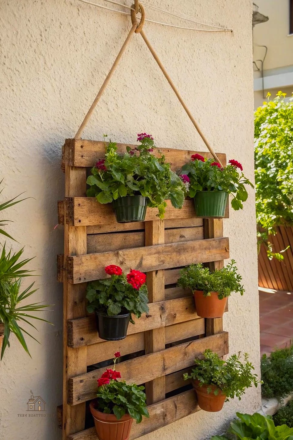45 Creative Pallet Garden Ideas That Will Inspire You 6 Hanging Pallet Planter