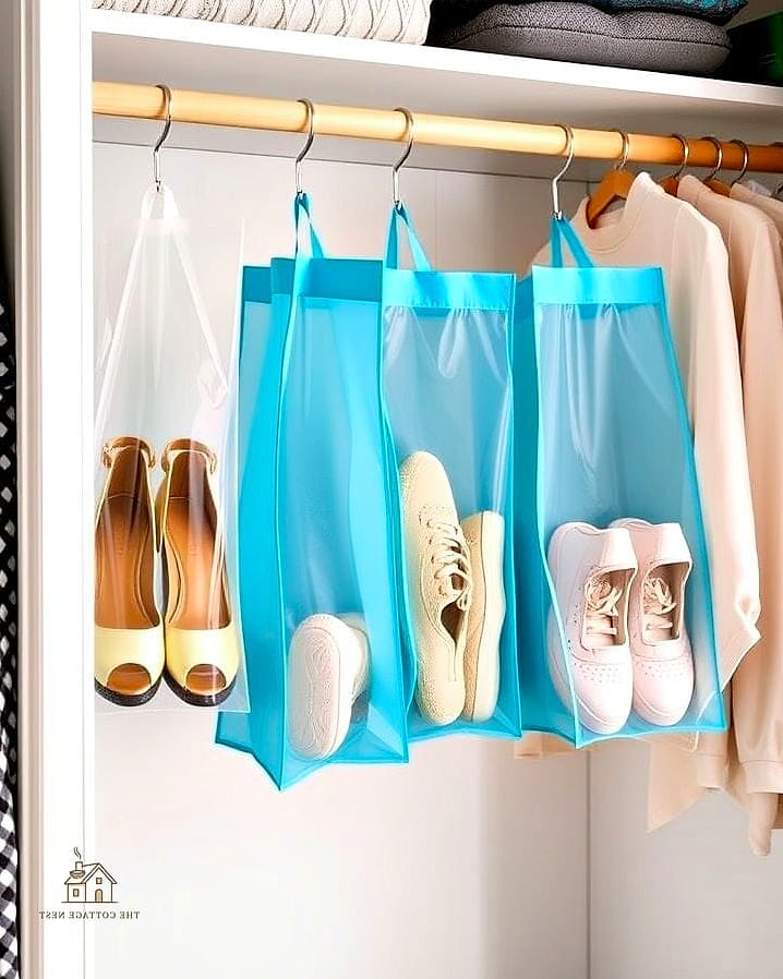 40 Amazing Small Entryway Shoe Storage Ideas on a Budget 10 Hanging Shoe Bag by the Door