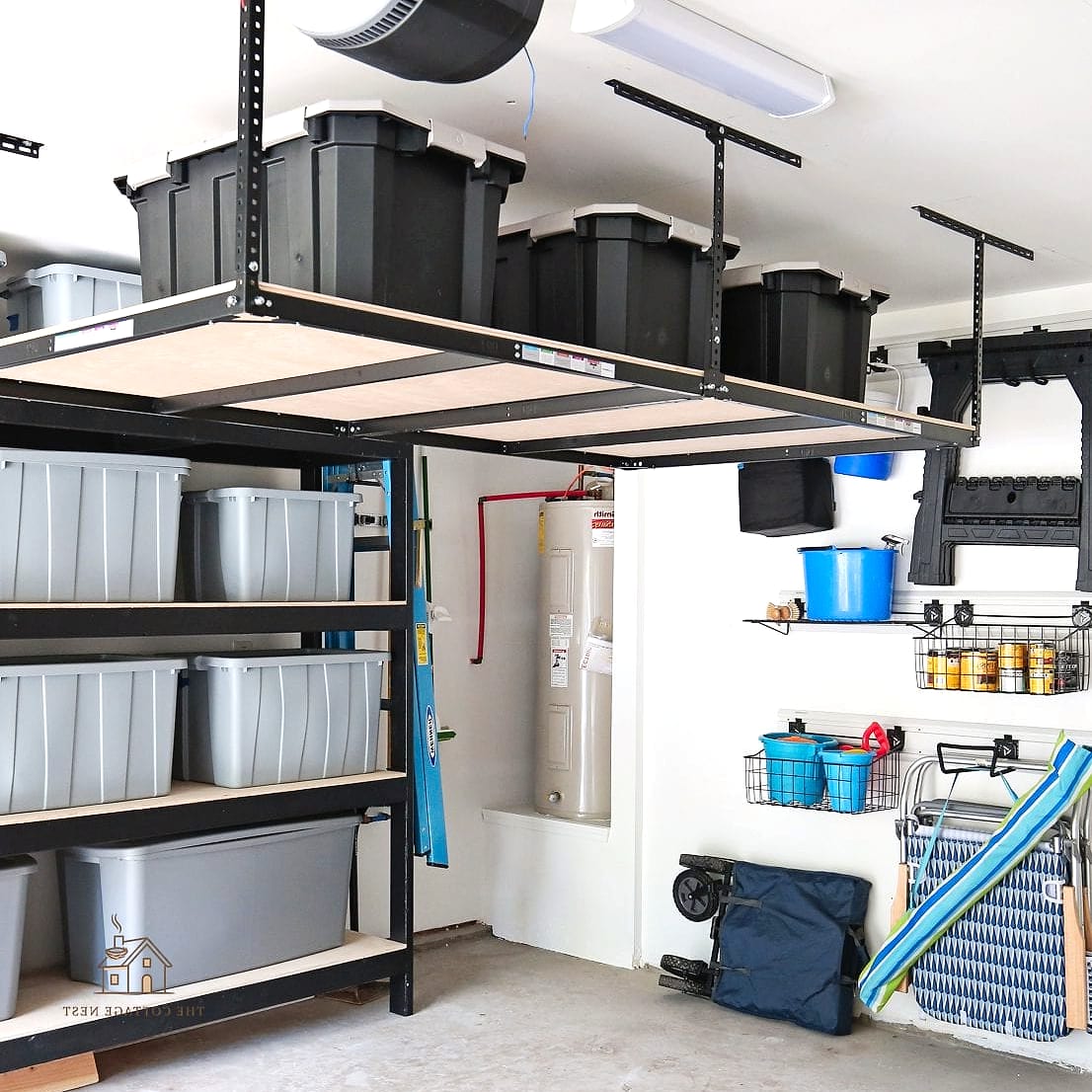 45 Stunning Garage Organization Ideas You'll Absolutely Love 20 Hanging Storage Nets