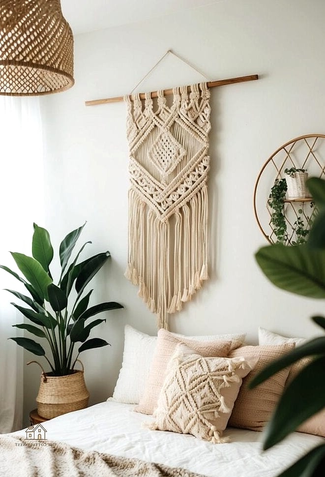 45 Dreamy Boho Bedroom Ideas That Feel Like a Retreat 10 Hang String Lights or Fairy Lights