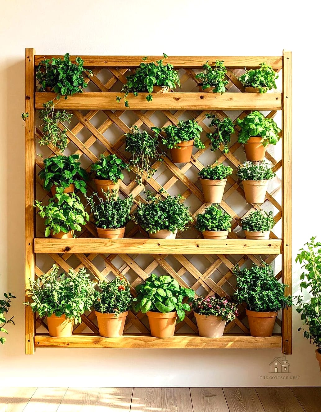 45 Chic Herb Garden Ideas for a Beautiful Home 18 Herb Garden Trellis Wall