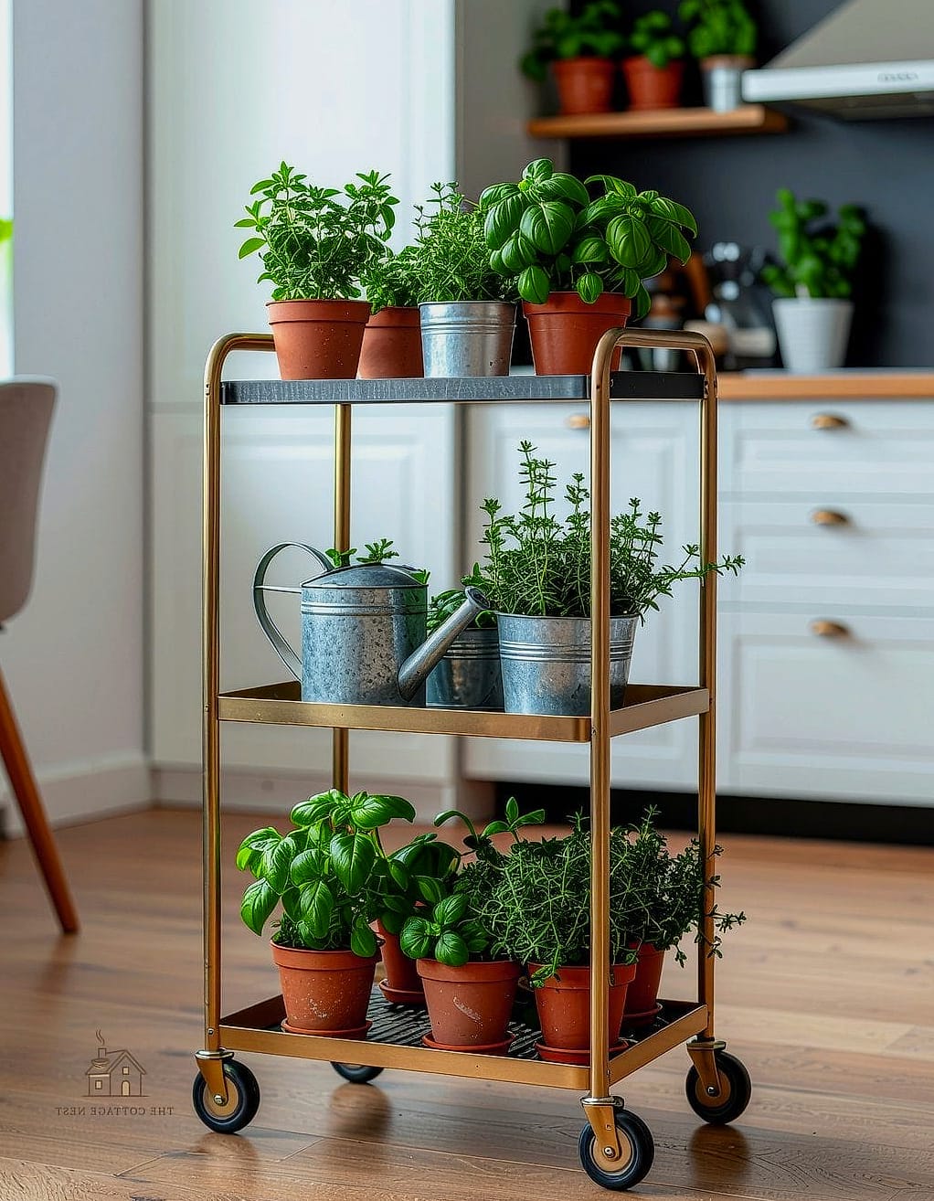 45 Chic Herb Garden Ideas for a Beautiful Home 22 Herb Garden Bar Cart