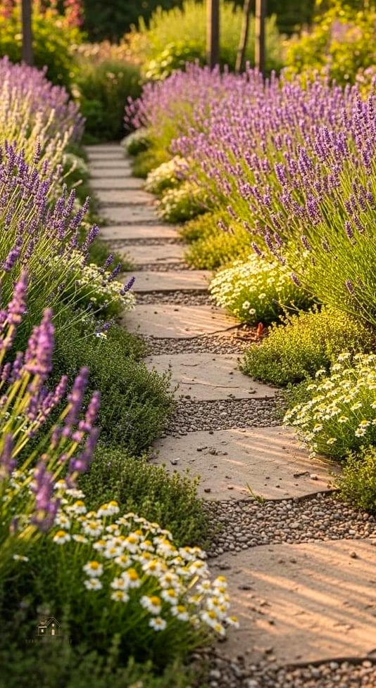 45 Chic Herb Garden Ideas for a Beautiful Home 31 Herb Garden Along a Garden Path
