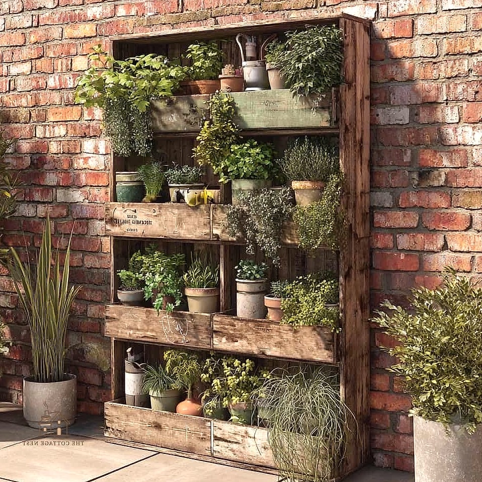 45 Chic Herb Garden Ideas for a Beautiful Home 33 Herb Garden in a Bookshelf Planter