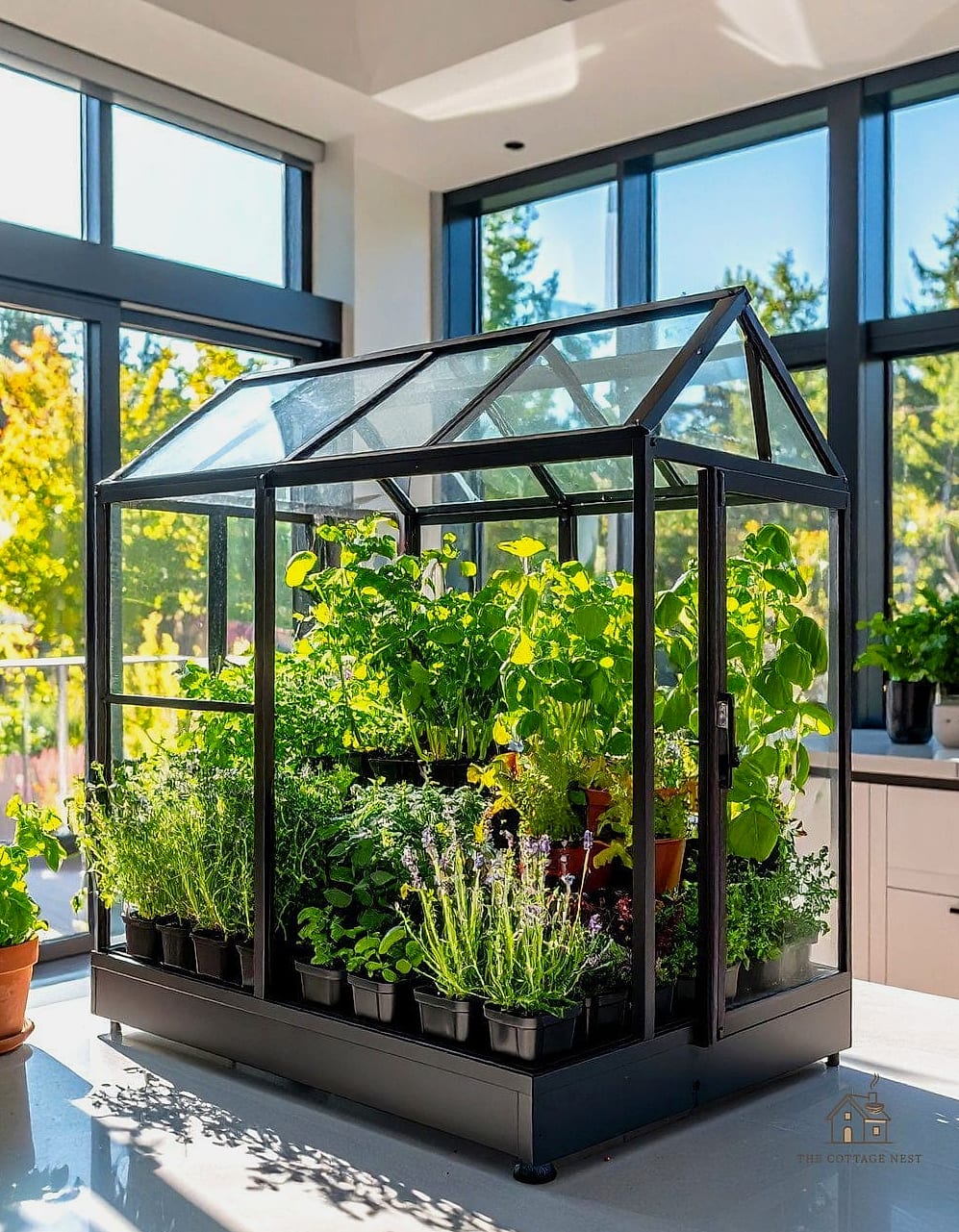 45 Chic Herb Garden Ideas for a Beautiful Home 35 Herb Garden Greenhouse Cabinet