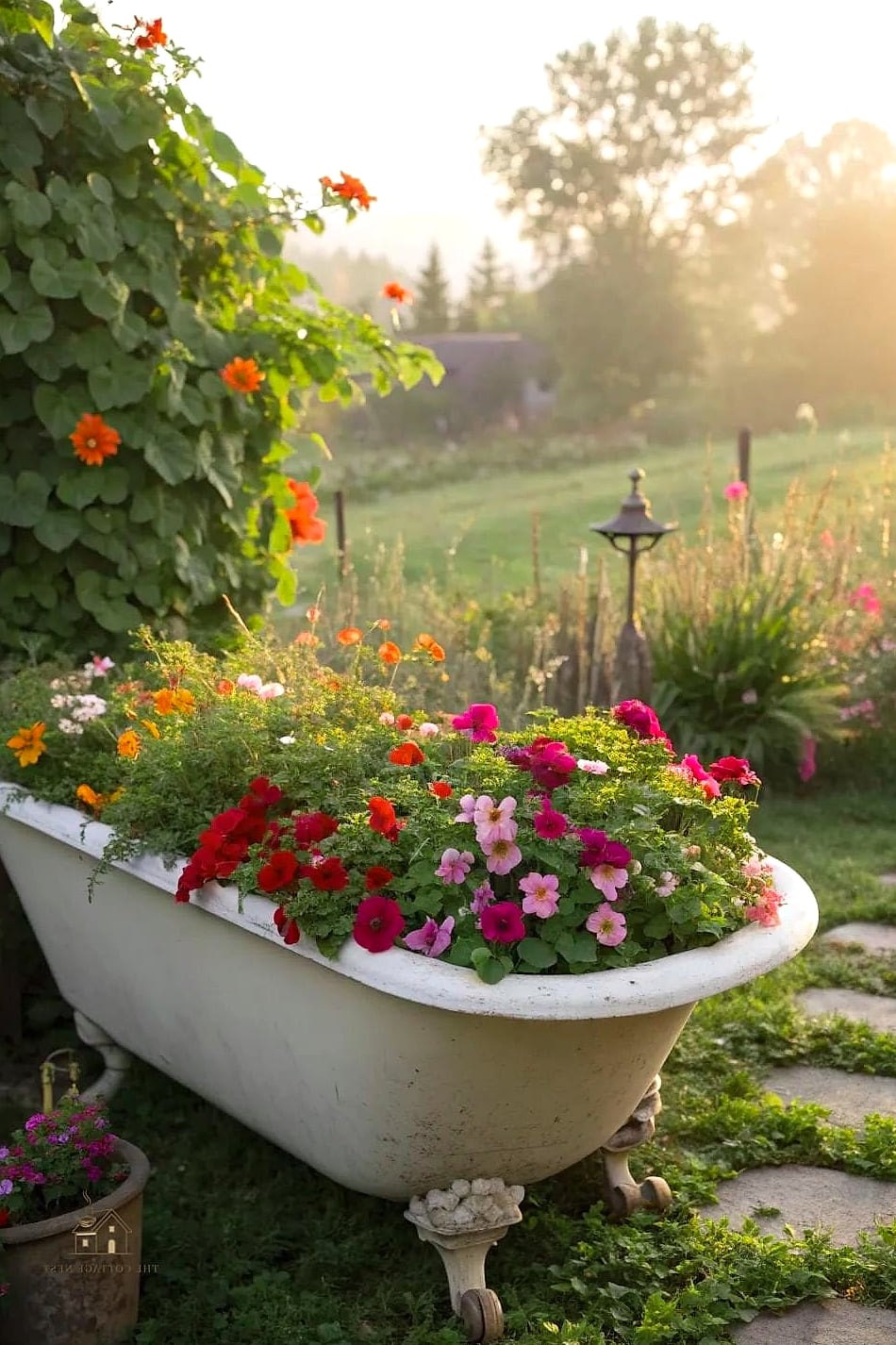 45 Chic Herb Garden Ideas for a Beautiful Home 41 Herb Garden in a Clawfoot Tub