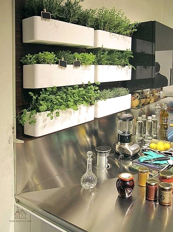 45 Chic Herb Garden Ideas for a Beautiful Home 42 Herb Garden Floating Wall Grid