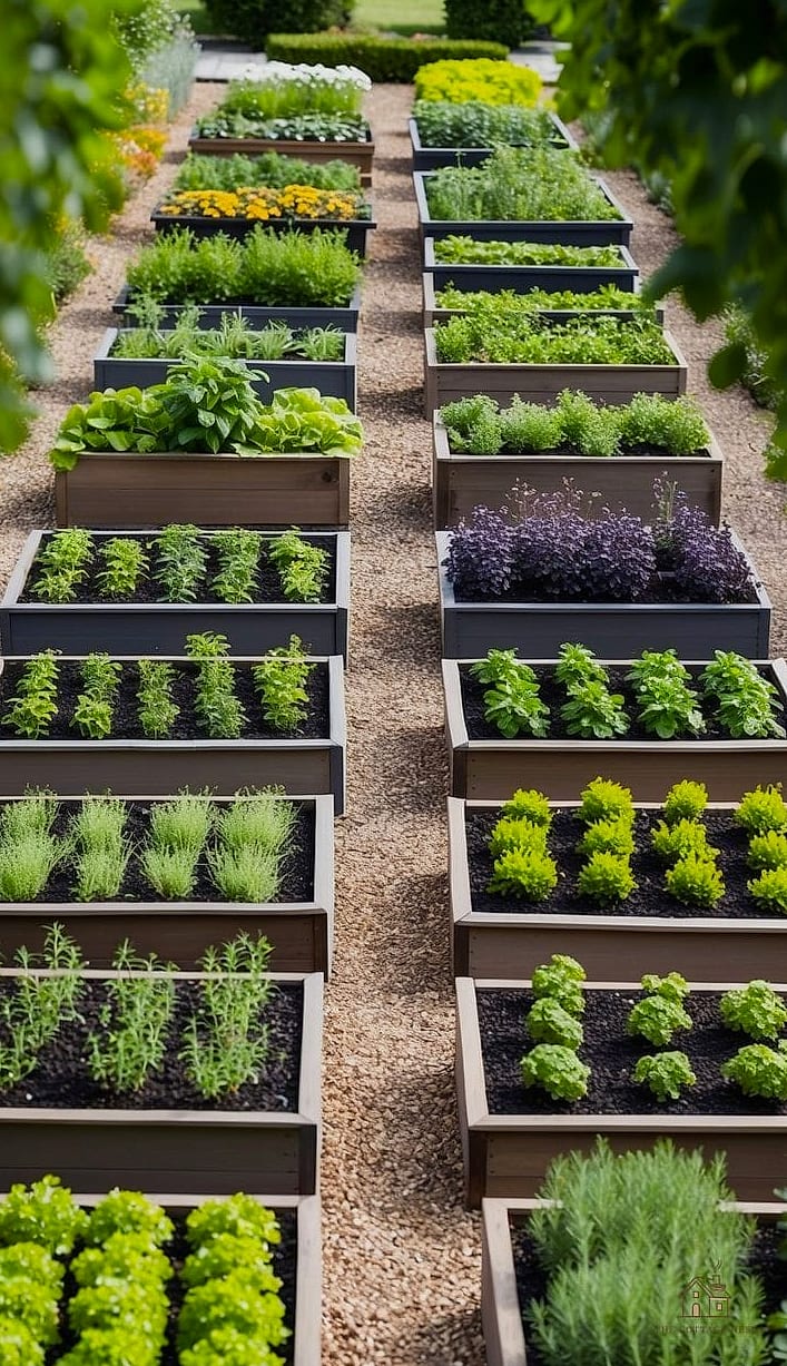 45 Chic Herb Garden Ideas for a Beautiful Home 44 Herb Garden Raised Bed with Drip Irrigation