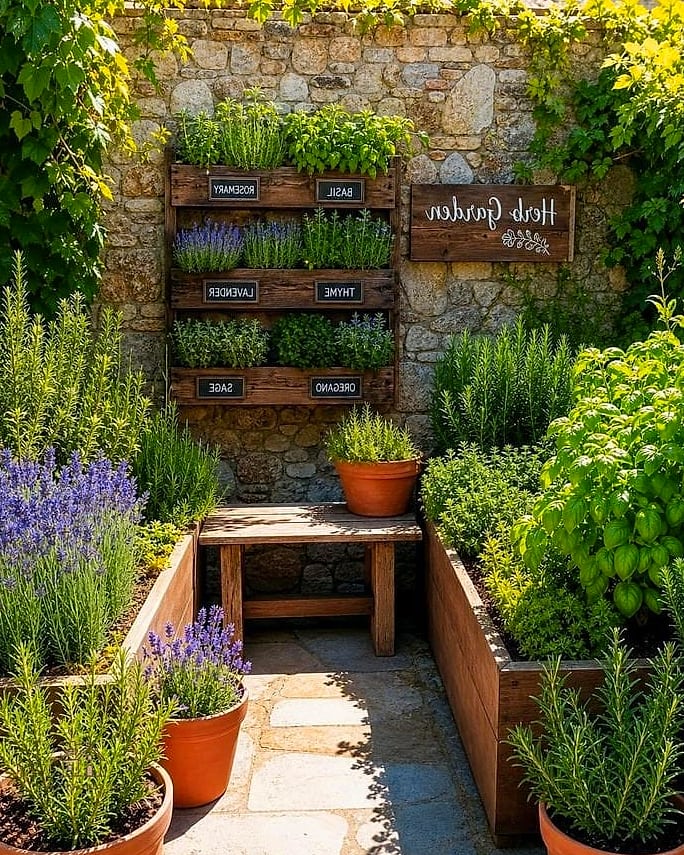 45 Chic Herb Garden Ideas for a Beautiful Home 45 Herb Garden Corner Nook