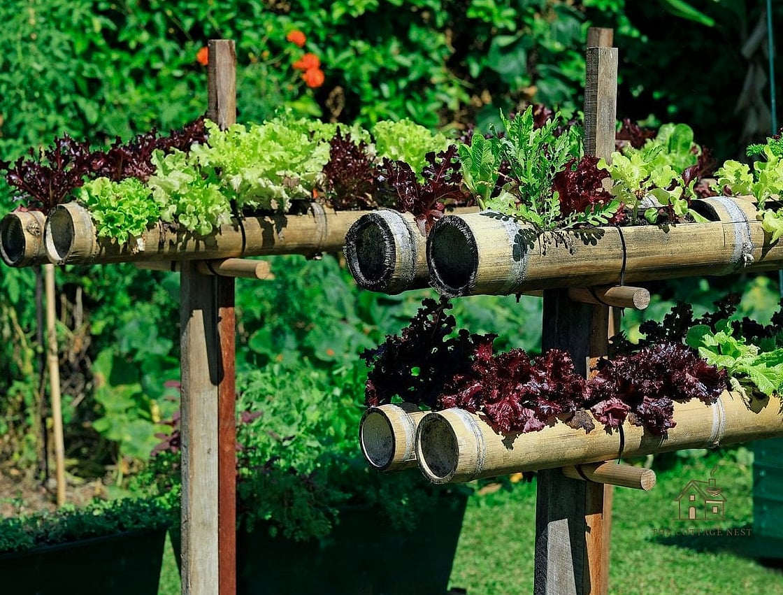 45 Chic Herb Garden Ideas for a Beautiful Home 46 Herb Garden in a Vertical Pipe Planter