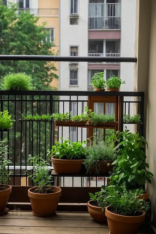 Herb Garden Railing Boxes