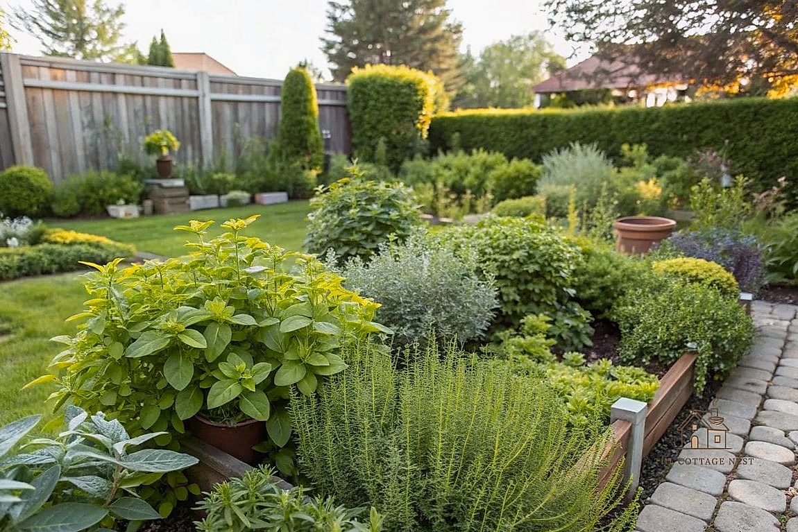 Herb and Perennial Combo Bed