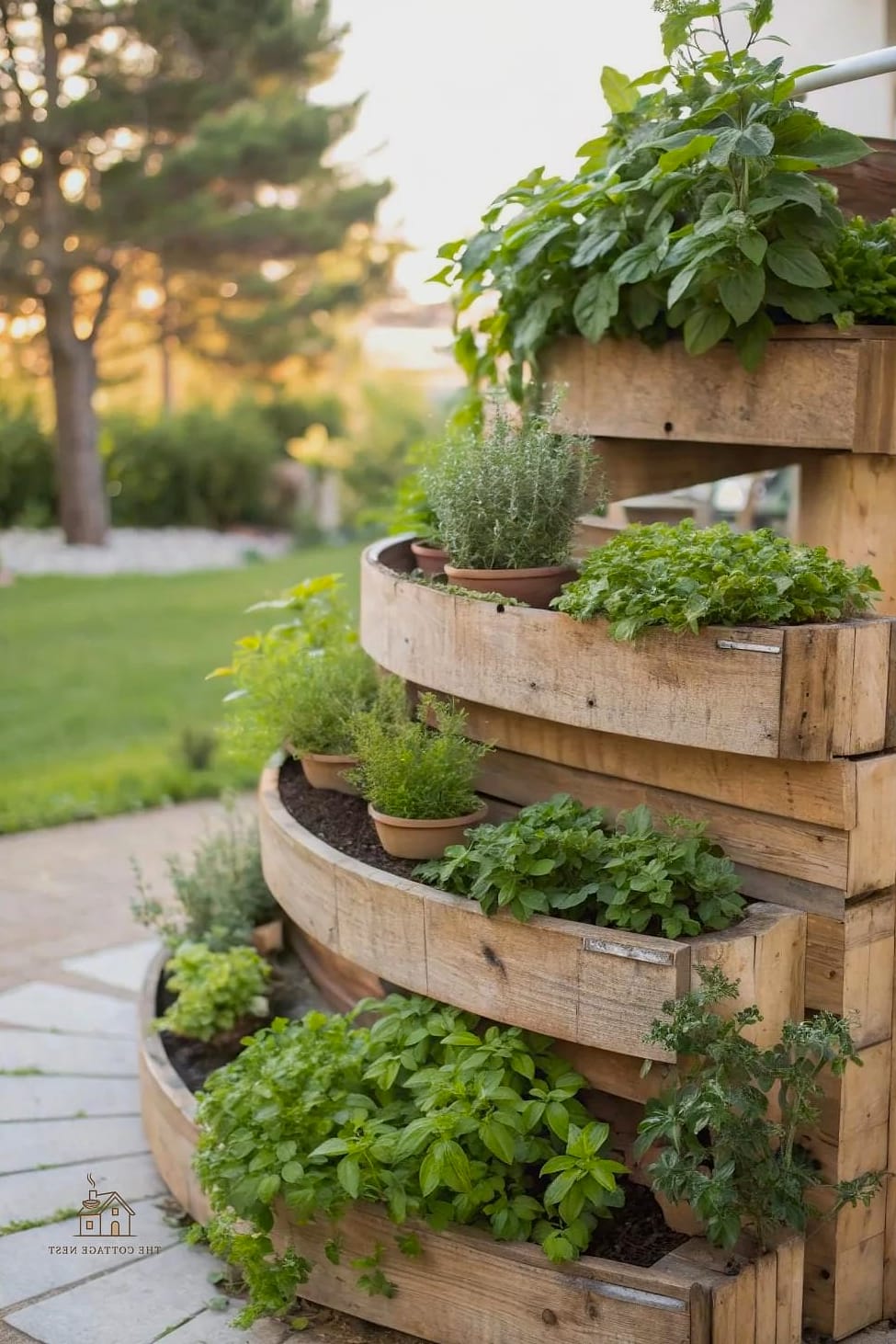 45 Creative Pallet Garden Ideas That Will Inspire You 11 Herb Spiral Base