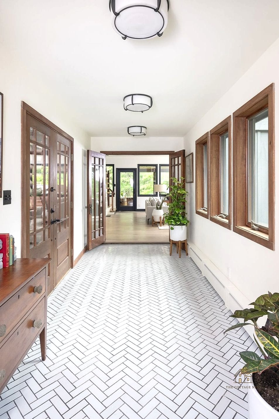 45 Stunning Garage Entryway Ideas You'll Absolutely Love 5 Herringbone Tile Flooring