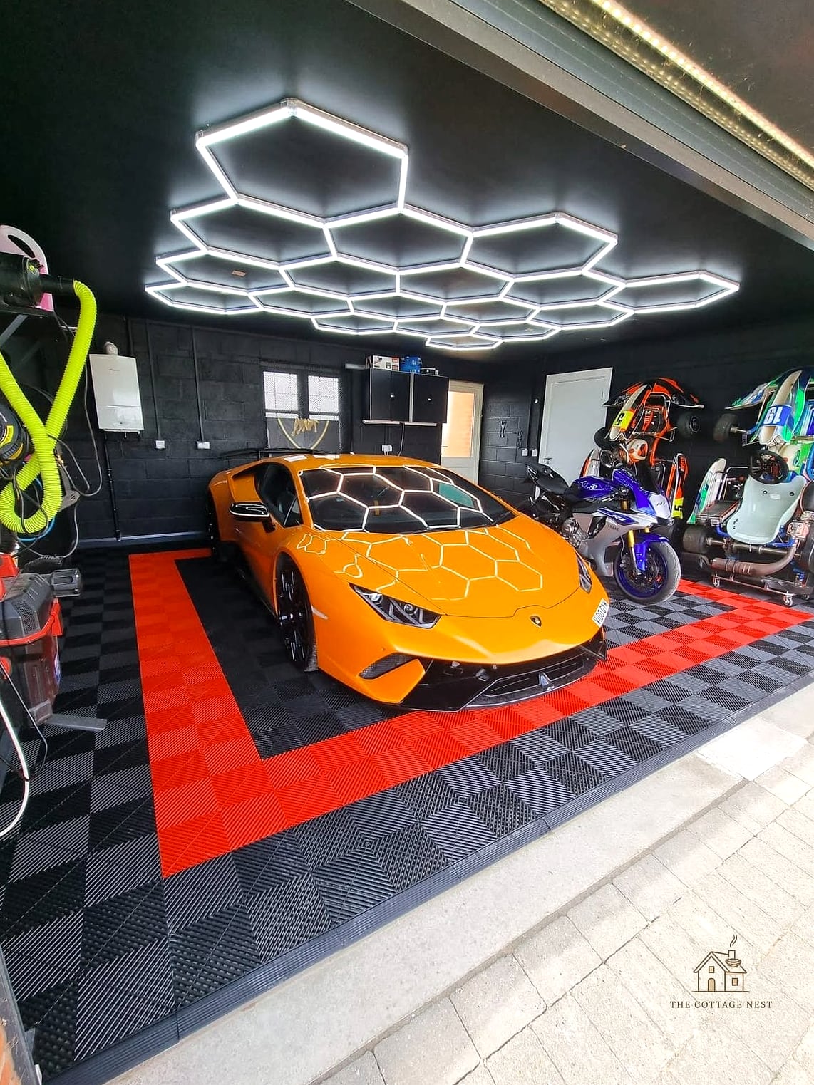 35 Chic Garage Floor Ideas for a Beautiful Home 14 Hexagon Tile Flooring