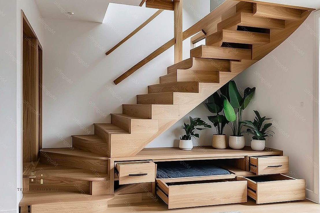 25 Gorgeous Under Stairs Ideas That Are Totally Doable 23 Hidden Storage with a Bookcase Door