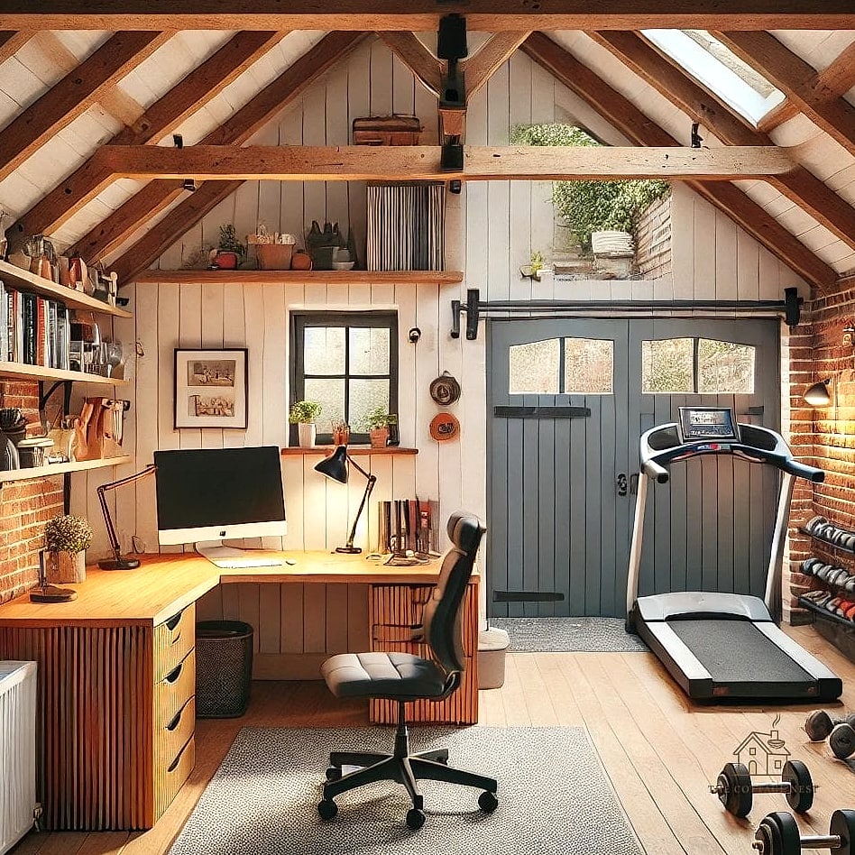 40 Clever Garage Conversion Ideas for Every Style 4 Home Office With Built-In Desk