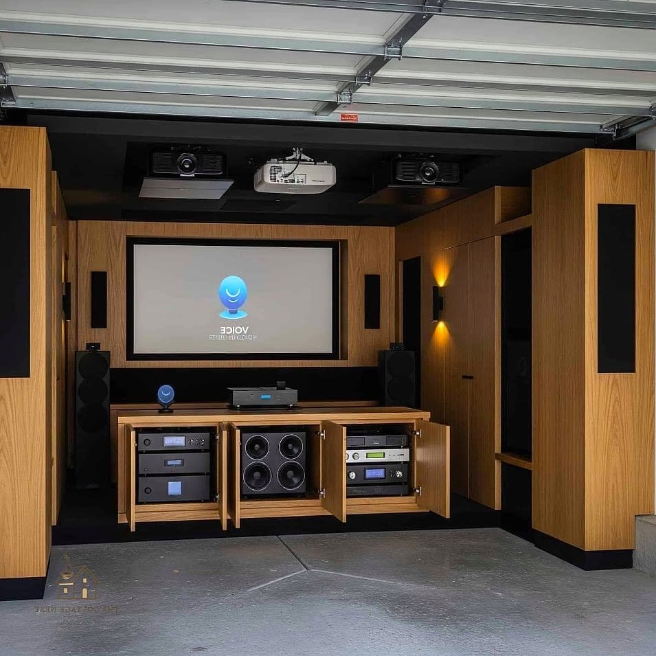 40 Clever Garage Conversion Ideas for Every Style 14 Home Theater With Tiered Seating
