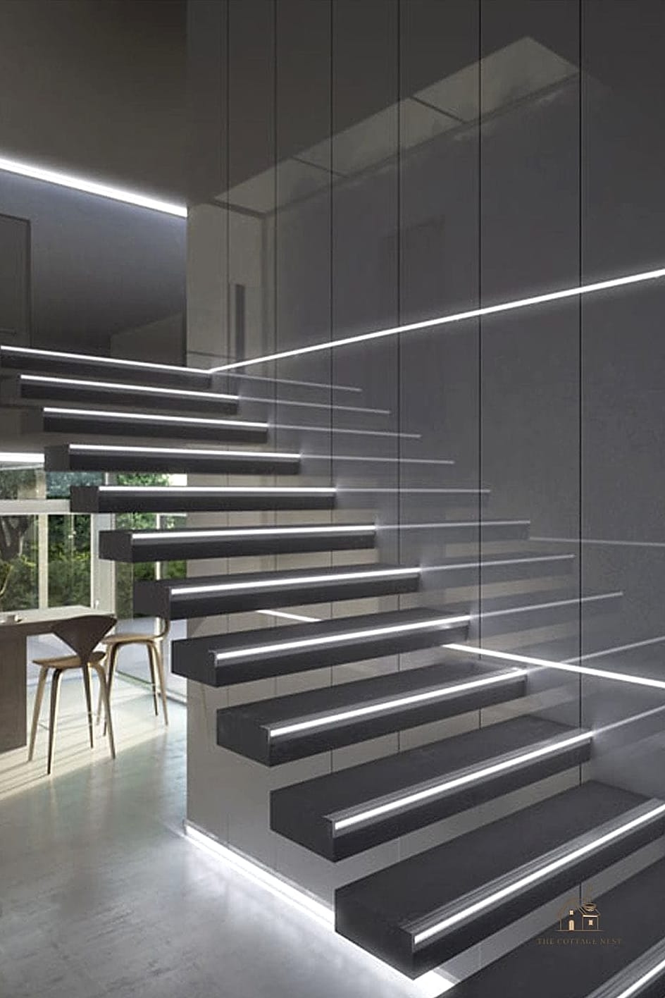 50 Clever Stairs Wall Decor Ideas for Every Style 48 Illuminated LED Art Panels