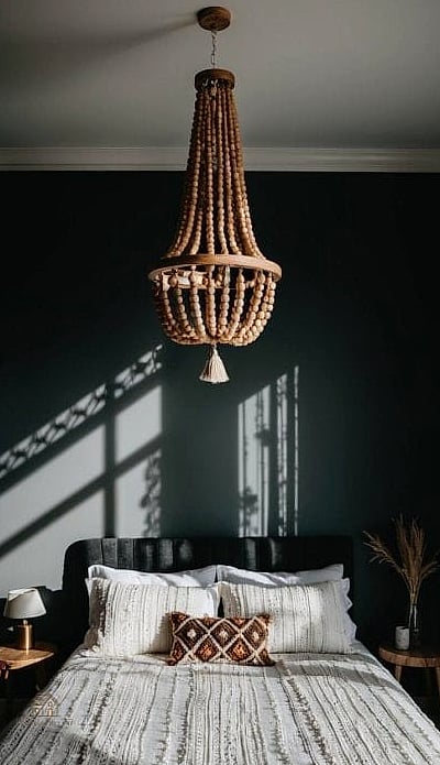 45 Dreamy Boho Bedroom Ideas That Feel Like a Retreat 25 Incorporate Beaded or Wooden Curtains as Room Dividers