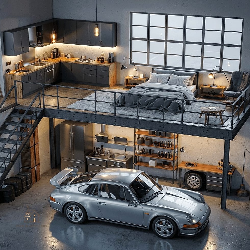 40 Clever Garage Conversion Ideas for Every Style 22 Industrial Loft Look