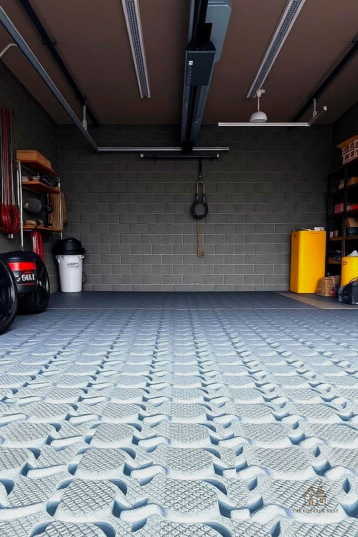 35 Chic Garage Floor Ideas for a Beautiful Home 8 Interlocking Foam Tiles for a Home Gym Garage