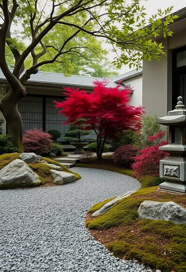 45 Gorgeous Front Yard Garden Ideas That Are Totally Doable 29 A Japanese-Inspired Front Garden