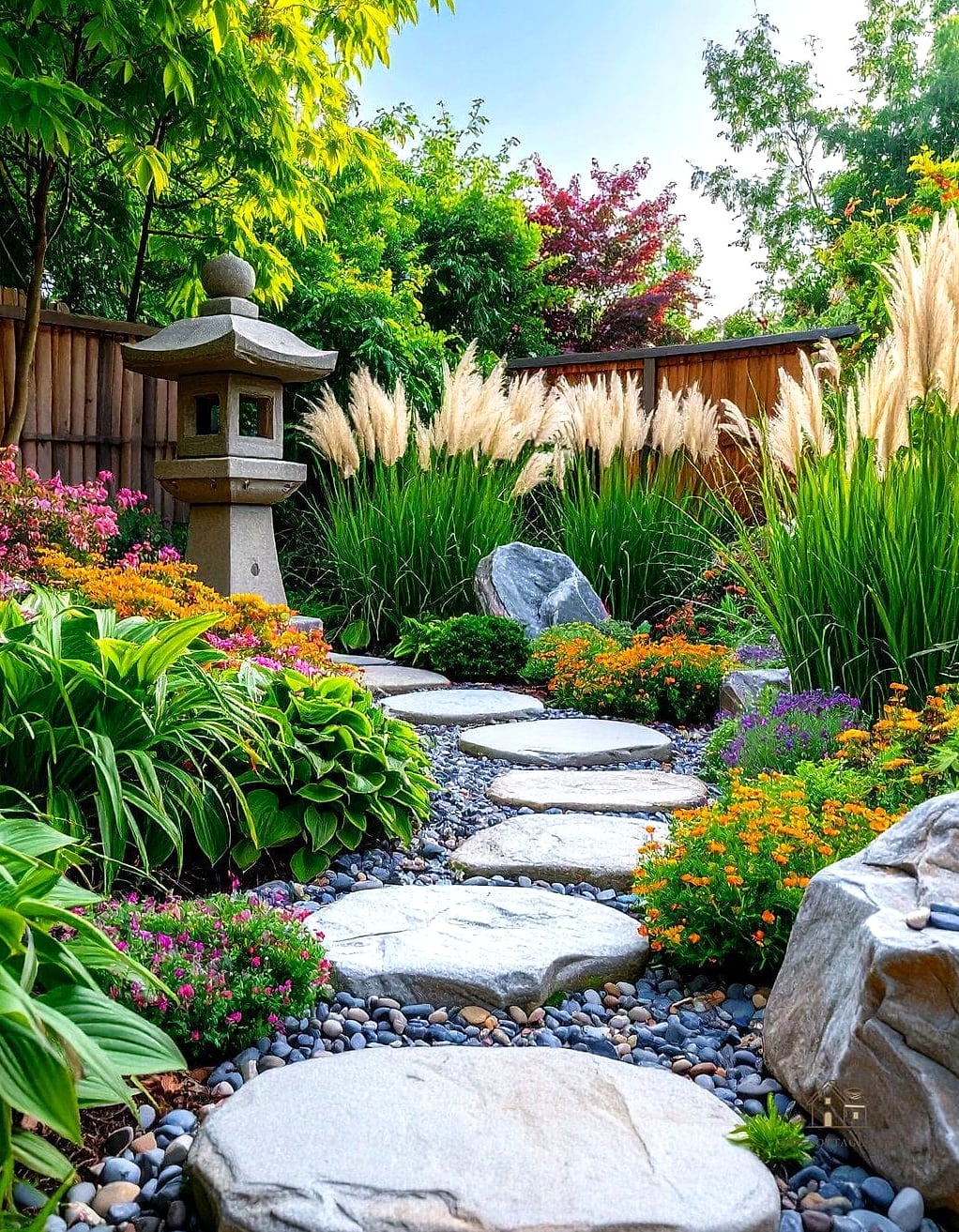 Japanese-Inspired Perennial Garden