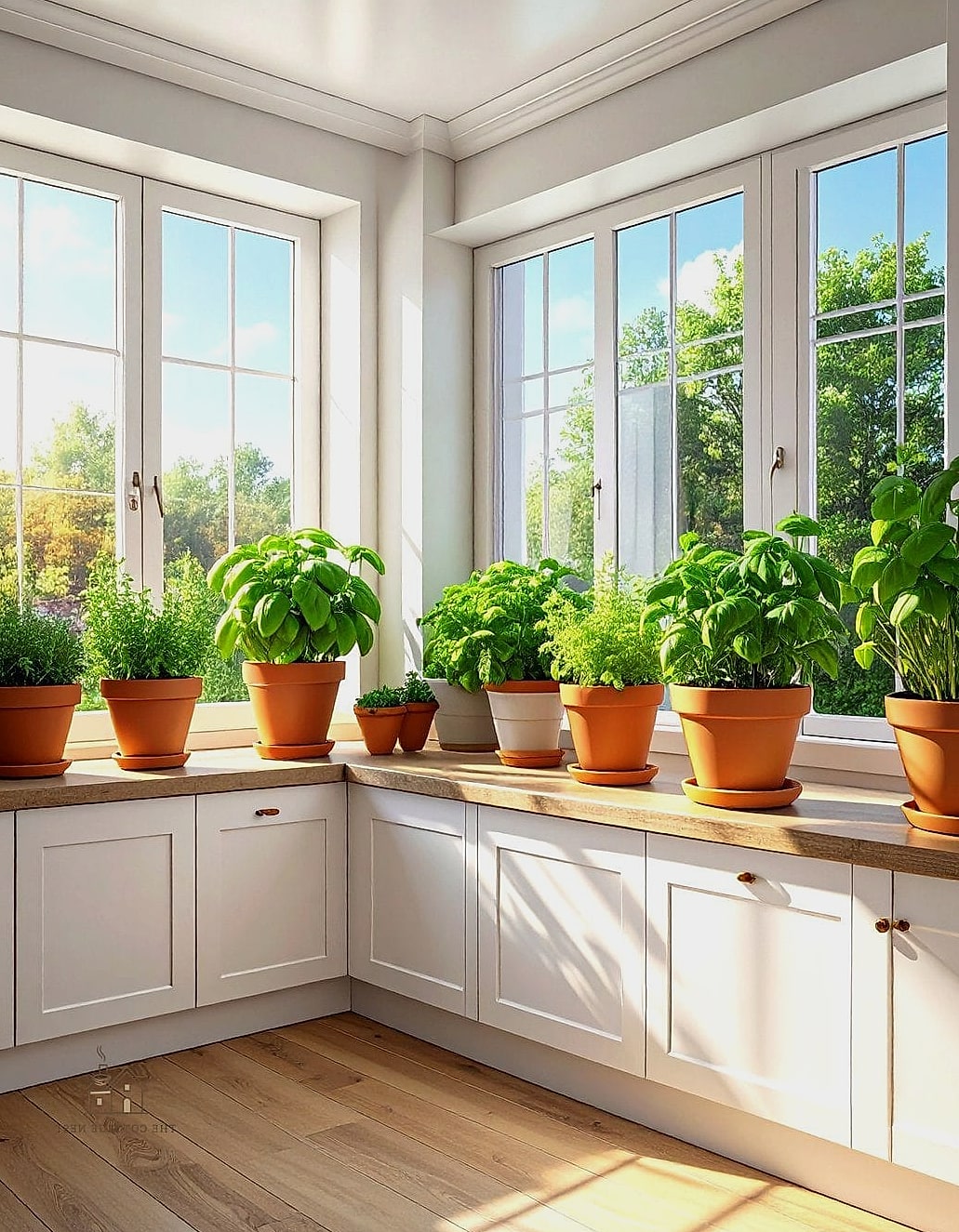 45 Chic Herb Garden Ideas for a Beautiful Home 13 Kitchen Window Shelf Garden