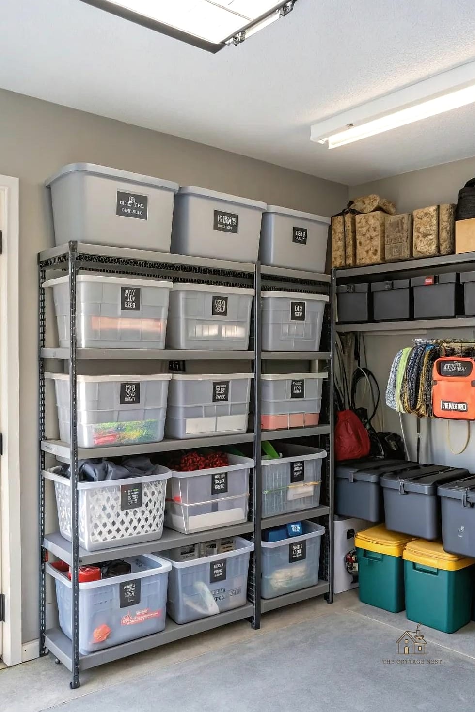 45 Stunning Garage Organization Ideas You'll Absolutely Love 10 Labeled Bin Storage System